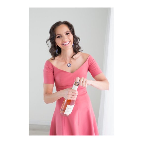 Cinq à Sept Kenna Rose Off-the-Shoulder Dress – Size 2 - Picture 5 of 5